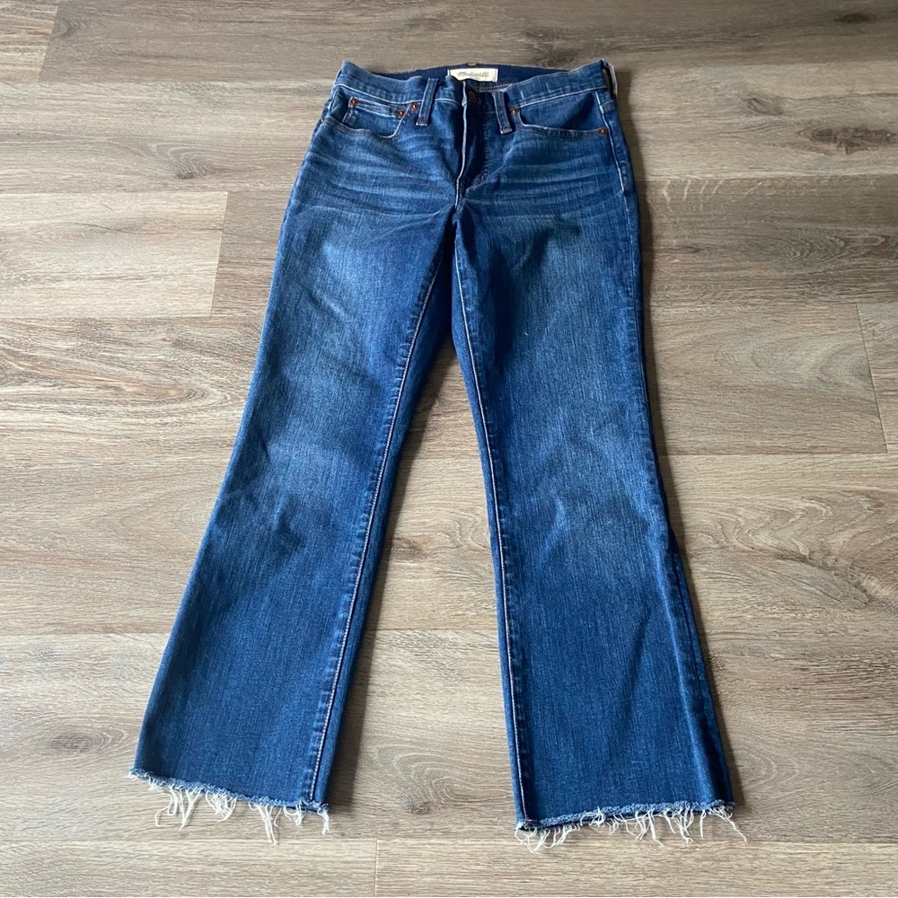 Madewell Cali Demi-boot, frayed Jeans